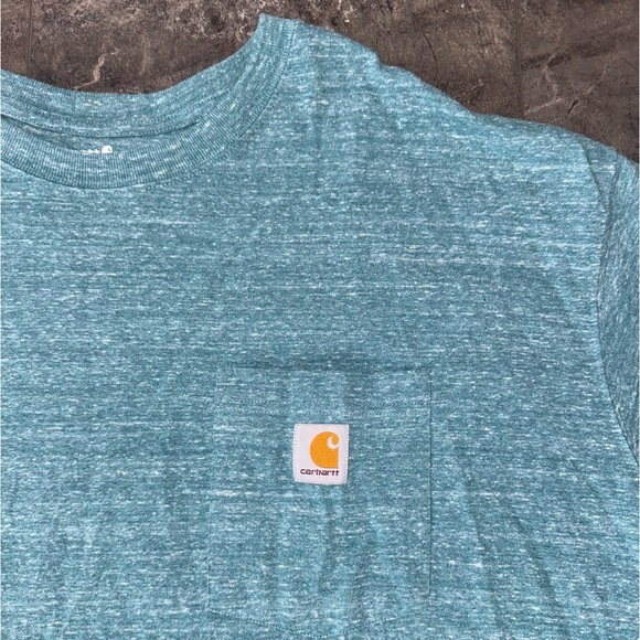 Carhartt Loose Fit Short Sleeve Shirt Green Blue Color Size 4XL - Picture 2 of 4